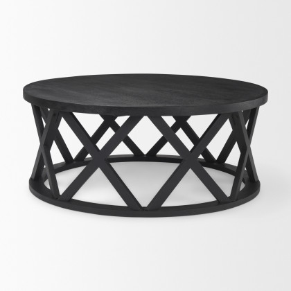 Mercana Forsey Round Coffee Table - Black, Wood