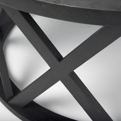 Mercana Forsey Round Coffee Table - Black, Wood