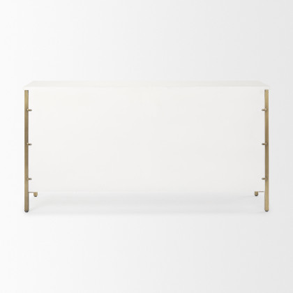 Mercana Savannah Sideboard - White/Gold, Manufactured Wood