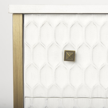 Mercana Savannah Sideboard - White/Gold, Manufactured Wood