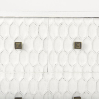 Mercana Savannah Sideboard - White/Gold, Manufactured Wood