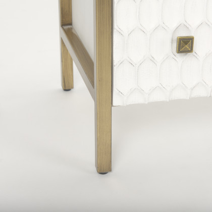 Mercana Savannah Sideboard - White/Gold, Manufactured Wood