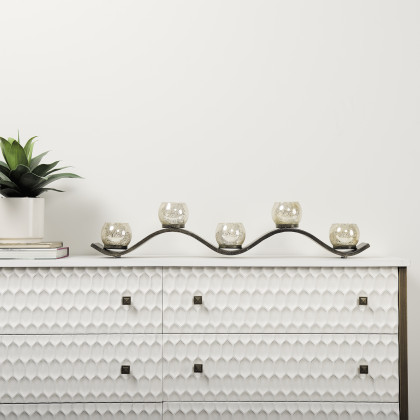 Mercana Savannah Sideboard - White/Gold, Manufactured Wood