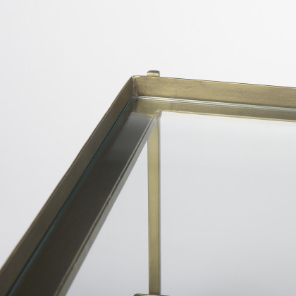 Mercana Trey Coffee Table - Gold, Glass