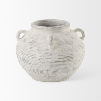 Mercana Misha Small Ceramic Floor Vase - Cream