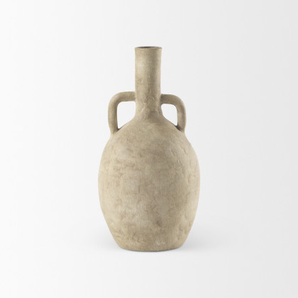 Mercana Zenni Vase - Beige, H12"