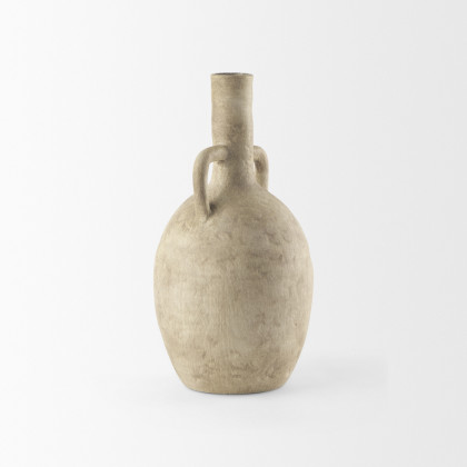Mercana Zenni Vase - Beige, H12"