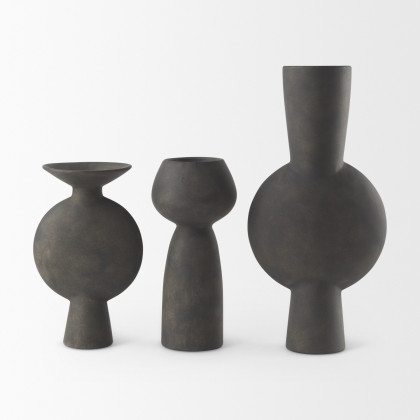 Mercana Kaz Vase - Brown, H11"