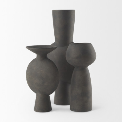 Mercana Kaz Vase - Brown, H17"