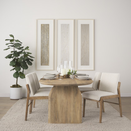 Mercana Tahoe Dining Chair - Brown/White, Wood