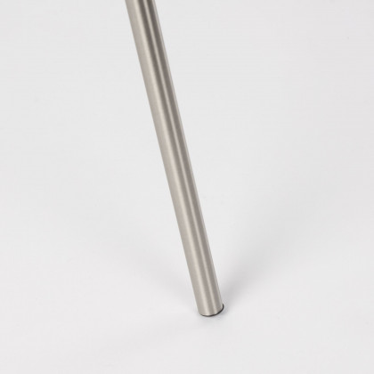 Mercana Ambrose Floor Lamp with Beige Fabric Shade - Silver