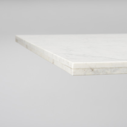 Mercana Maxton Dining Table - White, Metal