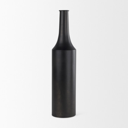 Mercana Aubrey Large Iron Flower Vase - Black