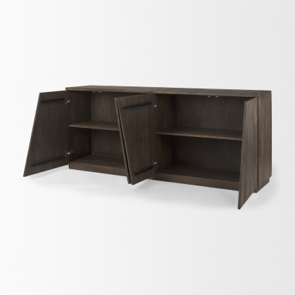 Mercana - West Sideboard in Brown, Solid Wood