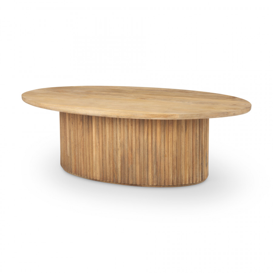 Mercana Terra Oval Coffee Table - Light Brown, Wood
