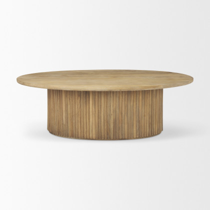 Mercana Terra Oval Coffee Table - Light Brown, Wood