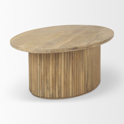 Mercana Terra Oval Coffee Table - Light Brown, Wood