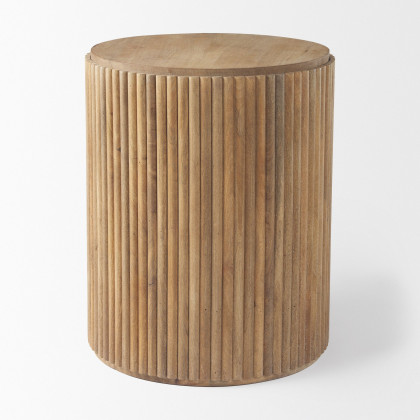 Mercana Terra Round End Table - Light Brown