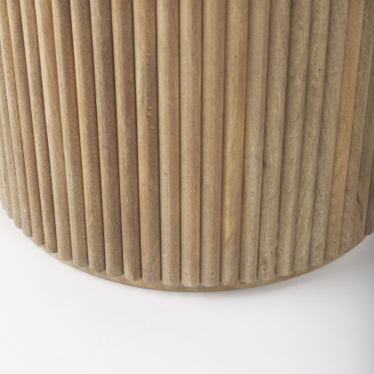Mercana Terra Round End Table - Light Brown