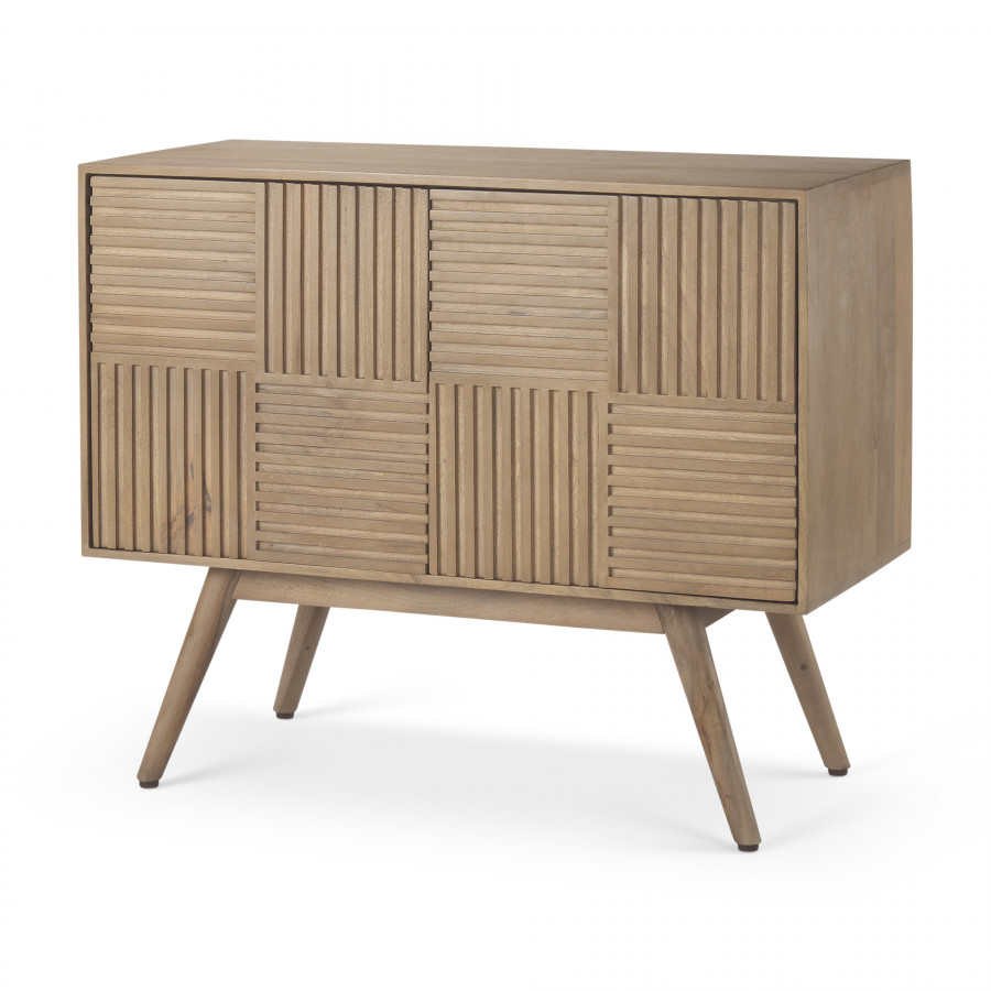 Mercana - Sable Accent Cabinet in Brown, Solid Wood