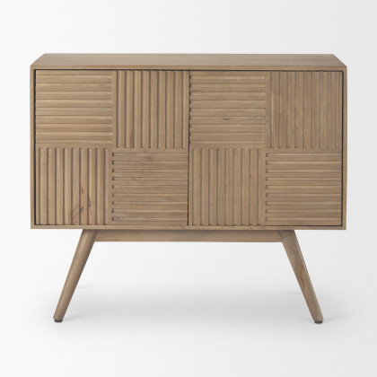Mercana - Sable Accent Cabinet in Brown, Solid Wood