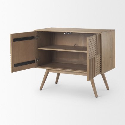 Mercana - Sable Accent Cabinet in Brown, Solid Wood