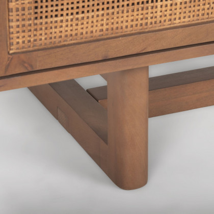 Mercana Grier Media Console with Cane - Brown