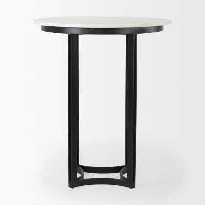 Mercana Tanner Bistro Table - Black/White, Metal