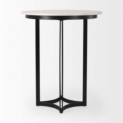 Mercana Tanner Bistro Table - Black/White, Metal