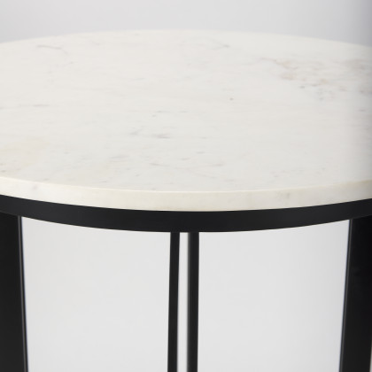 Mercana Tanner Bistro Table - Black/White, Metal