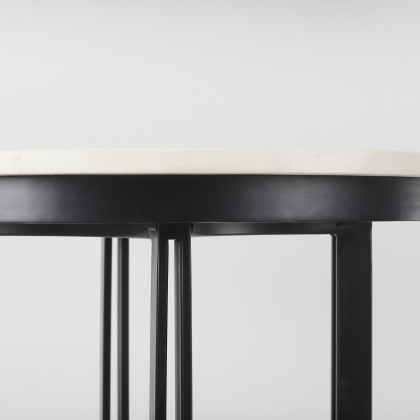 Mercana Tanner Bistro Table - Black/White, Metal