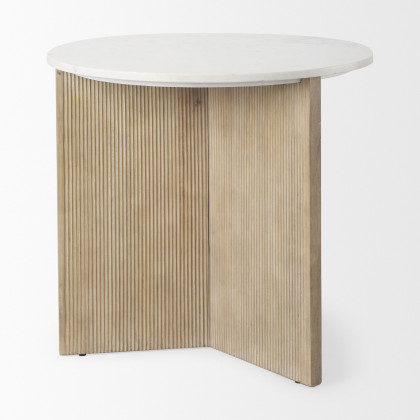 Mercana Enzo Accent Table - Light Brown, Wood