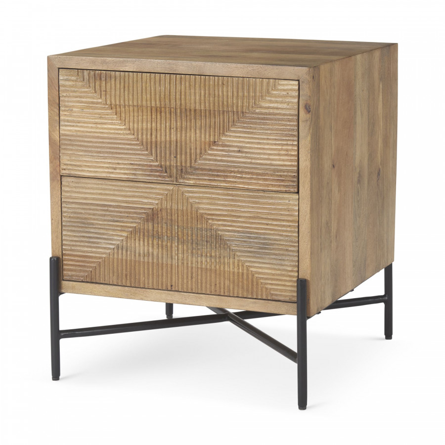 Mercana - Cairo Wood 2 Drawer Accent table