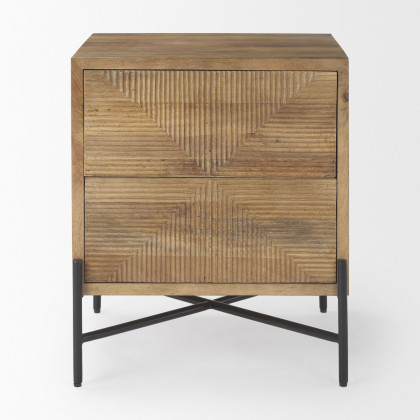 Mercana - Cairo Wood 2 Drawer Accent table