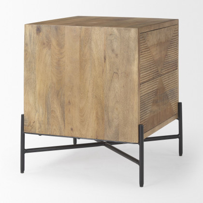 Mercana - Cairo Wood 2 Drawer Accent table