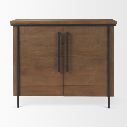 Mercana - Maddox Accent Cabinet in Brown, Iron/Wood