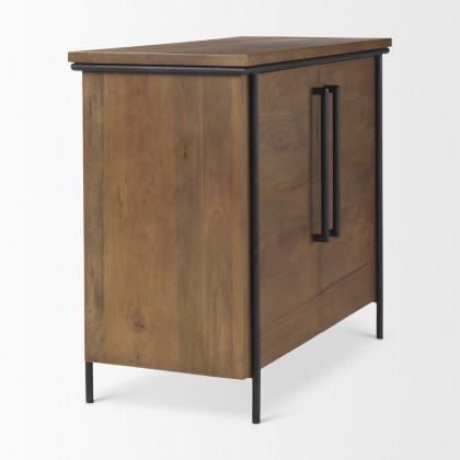Mercana - Maddox Accent Cabinet in Brown, Iron/Wood
