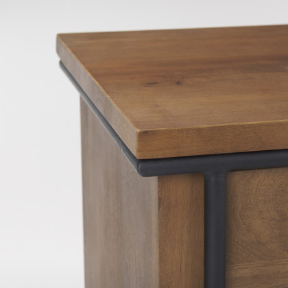 Mercana - Maddox Accent Cabinet in Brown, Iron/Wood