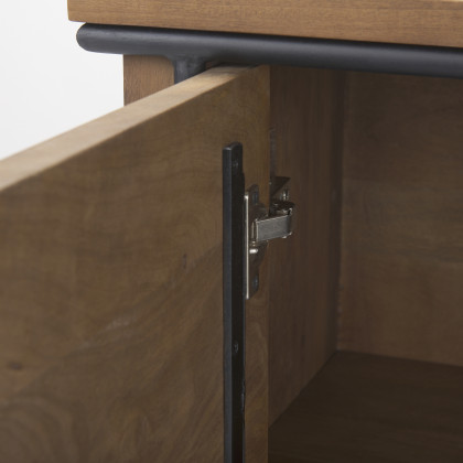 Mercana - Maddox Accent Cabinet in Brown, Iron/Wood