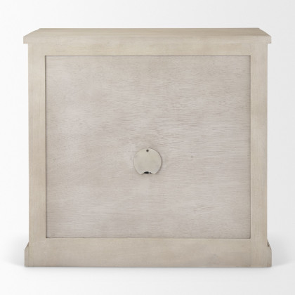 Mercana Braxton Wood with Black Accents 2 Door Accent Cabinet - Beige
