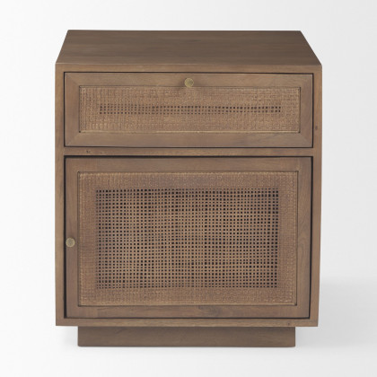 Mercana Grier End Table with Cane - Brown
