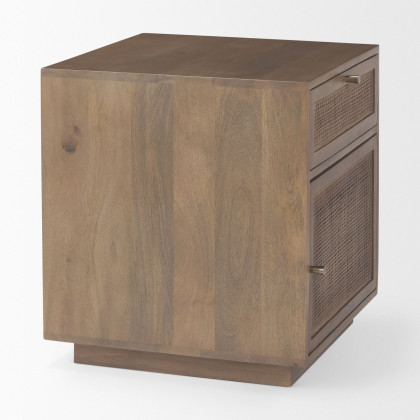 Mercana Grier End Table with Cane - Brown