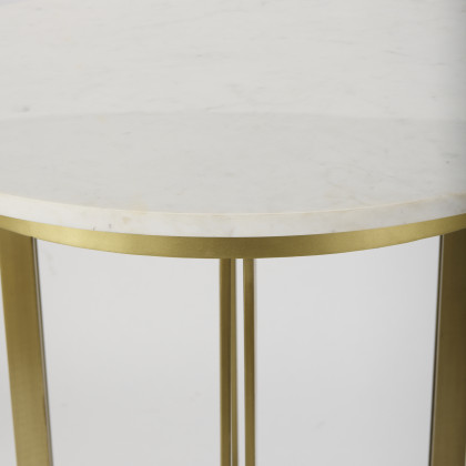 Mercana Tanner Bistro Table - Gold, Metal