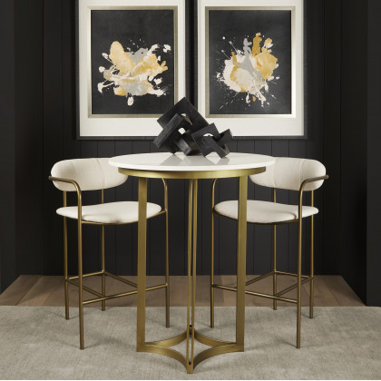 Mercana Tanner Bistro Table - Gold, Metal
