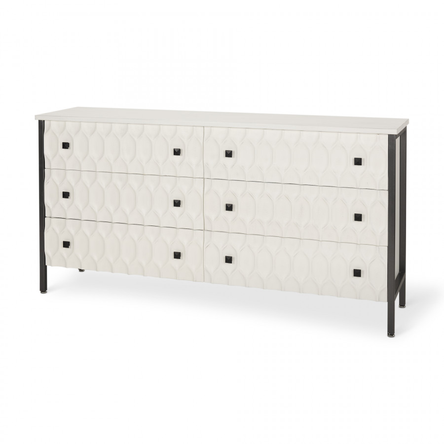 Mercana Savannah Sideboard - White/Gray, Manufactured Wood