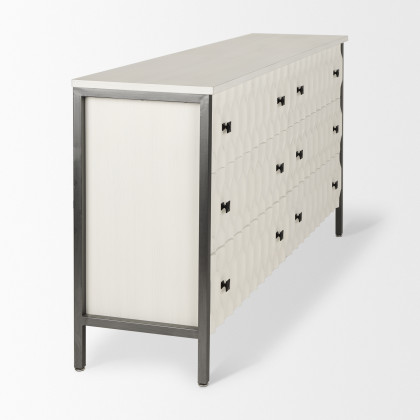 Mercana Savannah Sideboard - White/Gray, Manufactured Wood