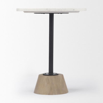 Mercana Maxwell Round End Table - White