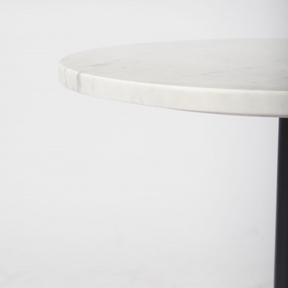 Mercana Maxwell Round End Table - White