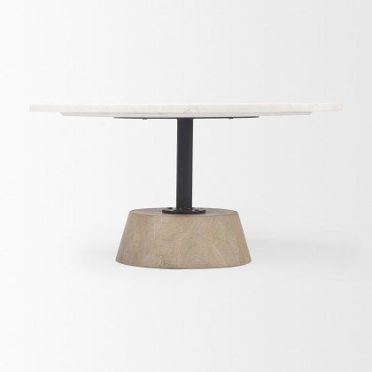 Mercana Maxwell Coffee Table - Black/Brown/White, Stone