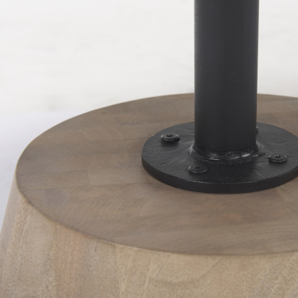 Mercana Maxwell Coffee Table - Black/Brown/White, Stone
